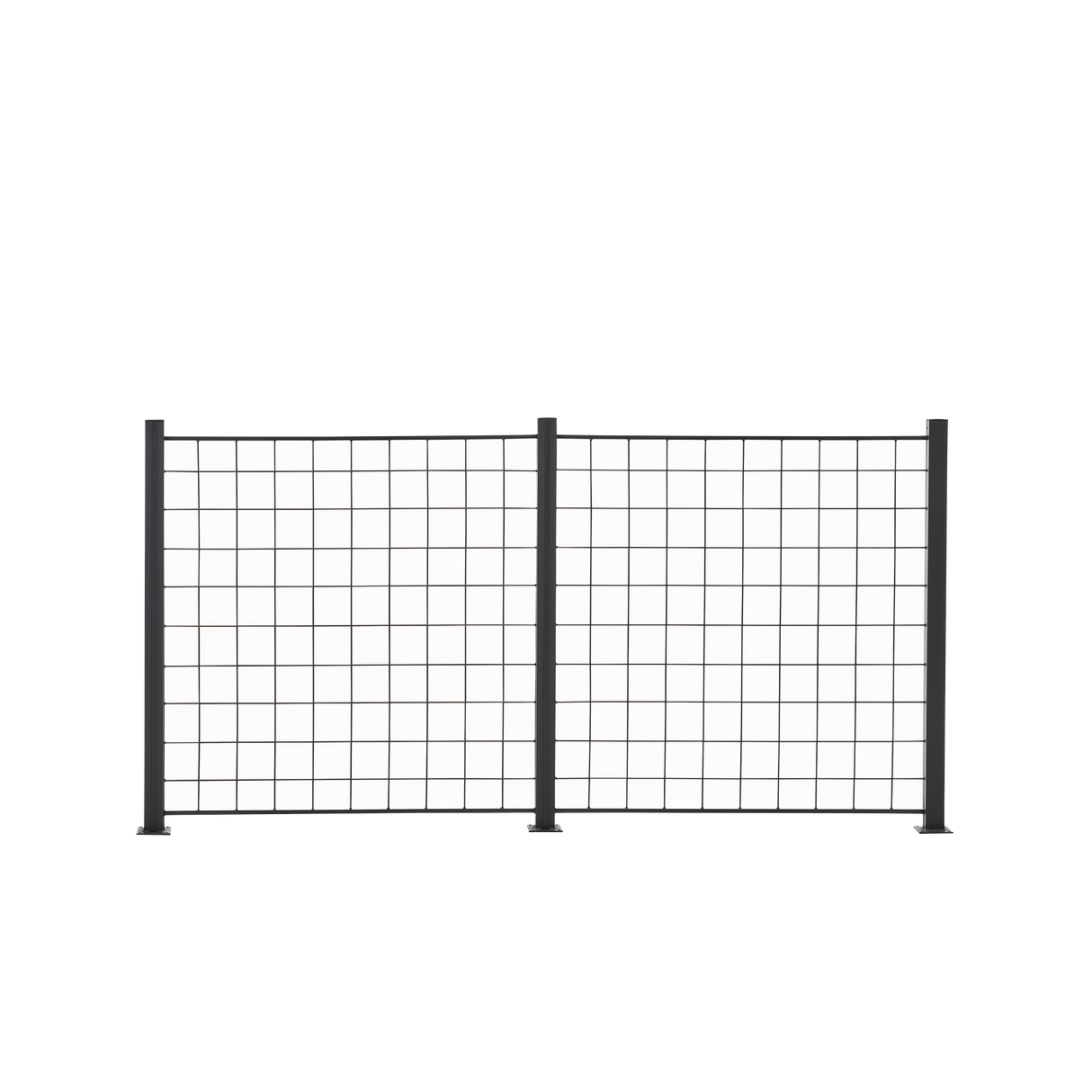 2 Fag espalier antracit grå 100 x 100 cm inkl. 3 alu stolper 108 cm