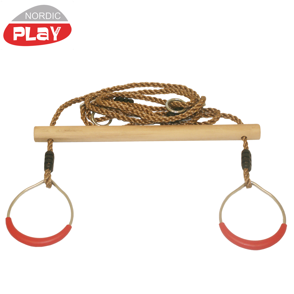 Trapezgynge - træ med ringe