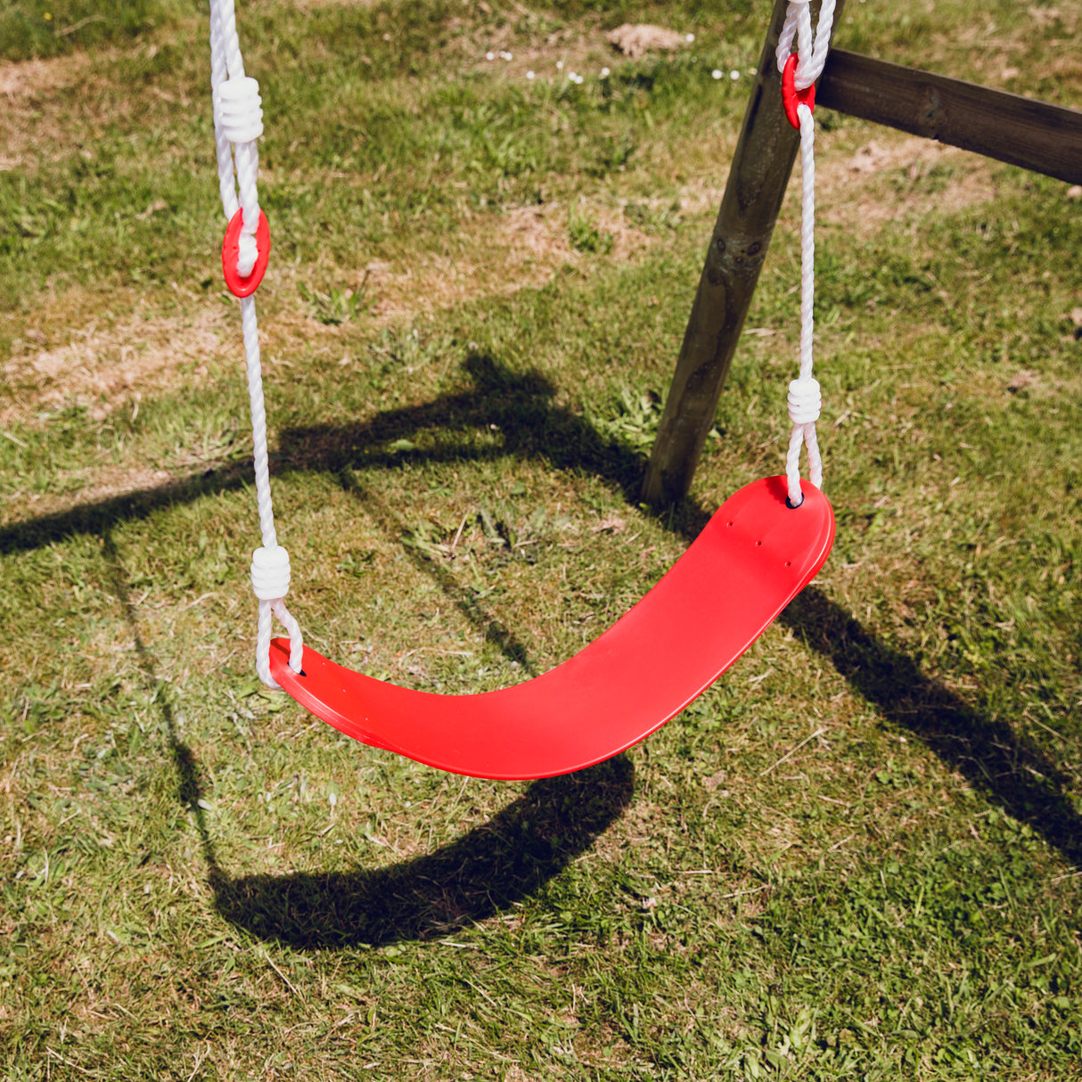 Blød gynge med reb - rød
