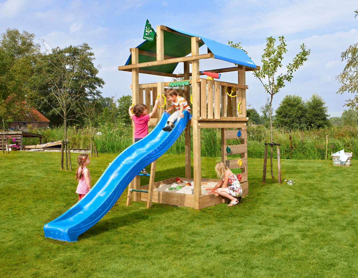 Legetårn Jungle Gym Fort 2.1 inkl. blå rutschebane