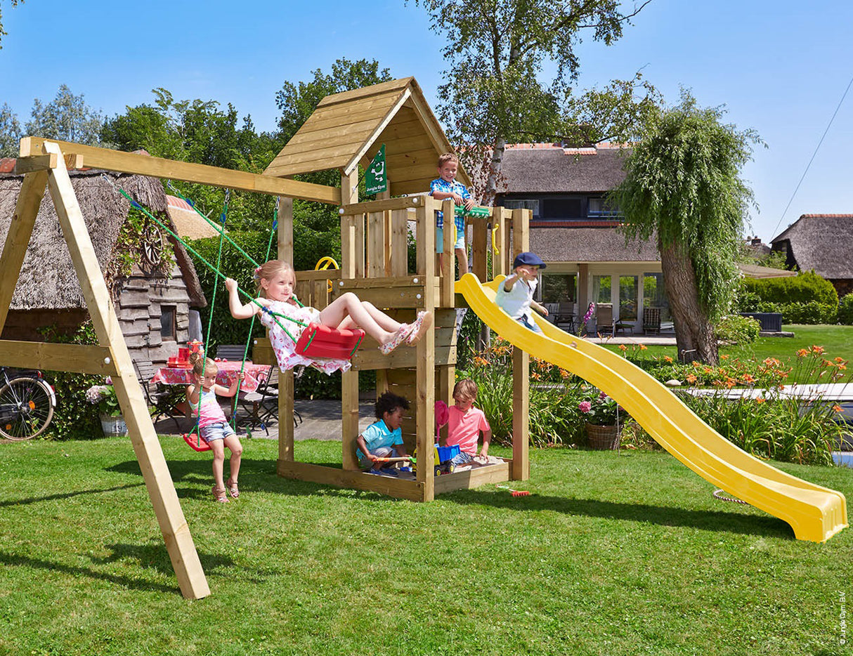 Legetårn Jungle Gym Cubby m/2-Swing Module 220 ekskl. rutschebane