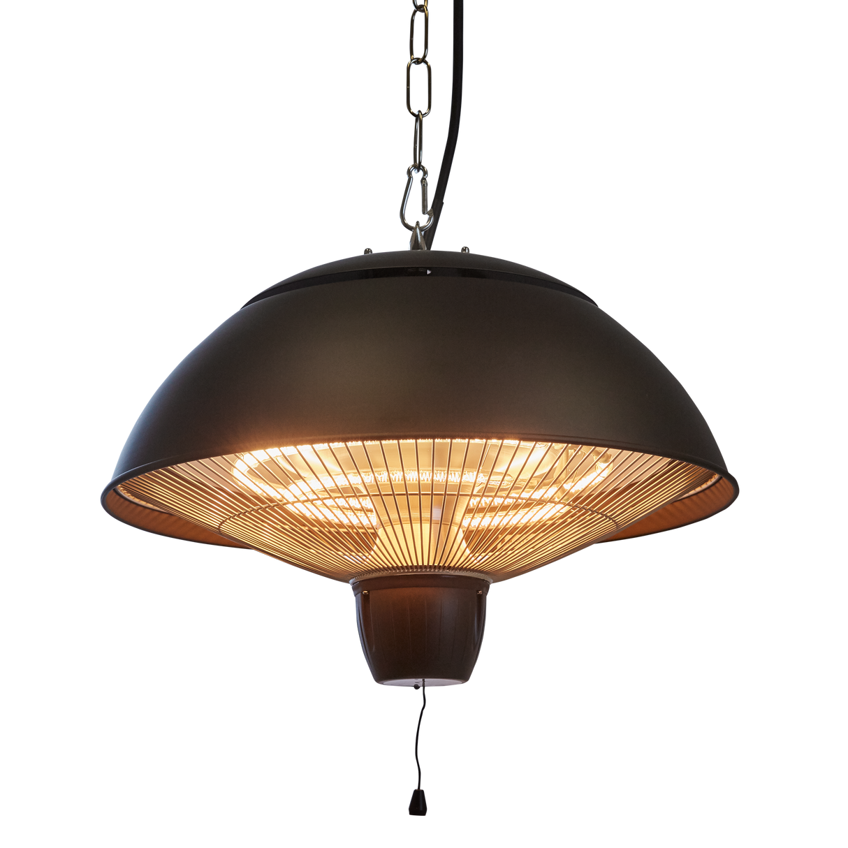 Terrassevarmer 1500W lofthængt - sort