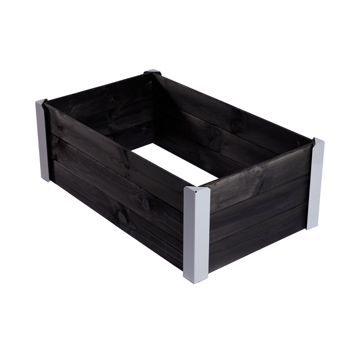 Kapilærskjuler gundmalet træ, sort med metalhjørner 33 x 93 x 53