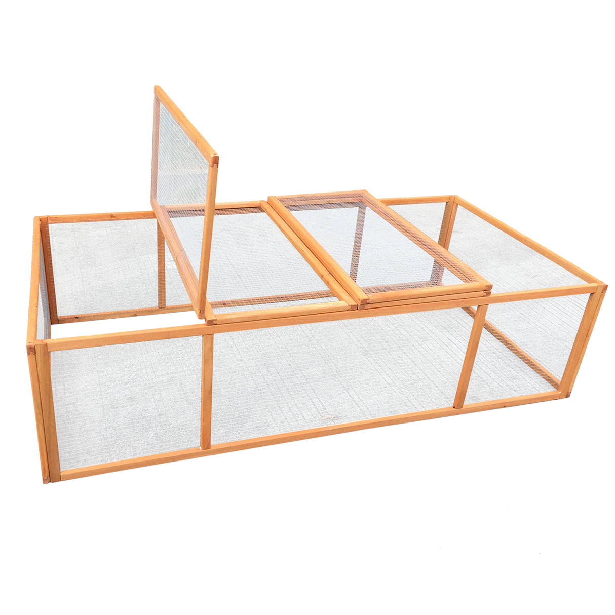 Kanin løbegård i træ 180 x 90 x 48 cm