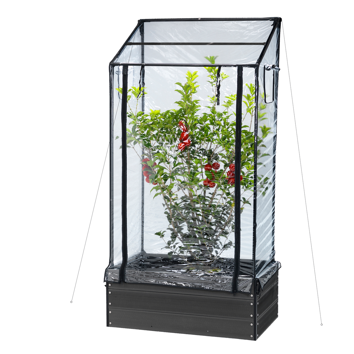 Drivhus høj 130/150 x 87 x 47 cm