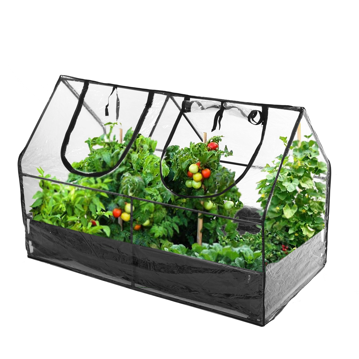 Drivhus med bund 130 x 85 x 65 cm