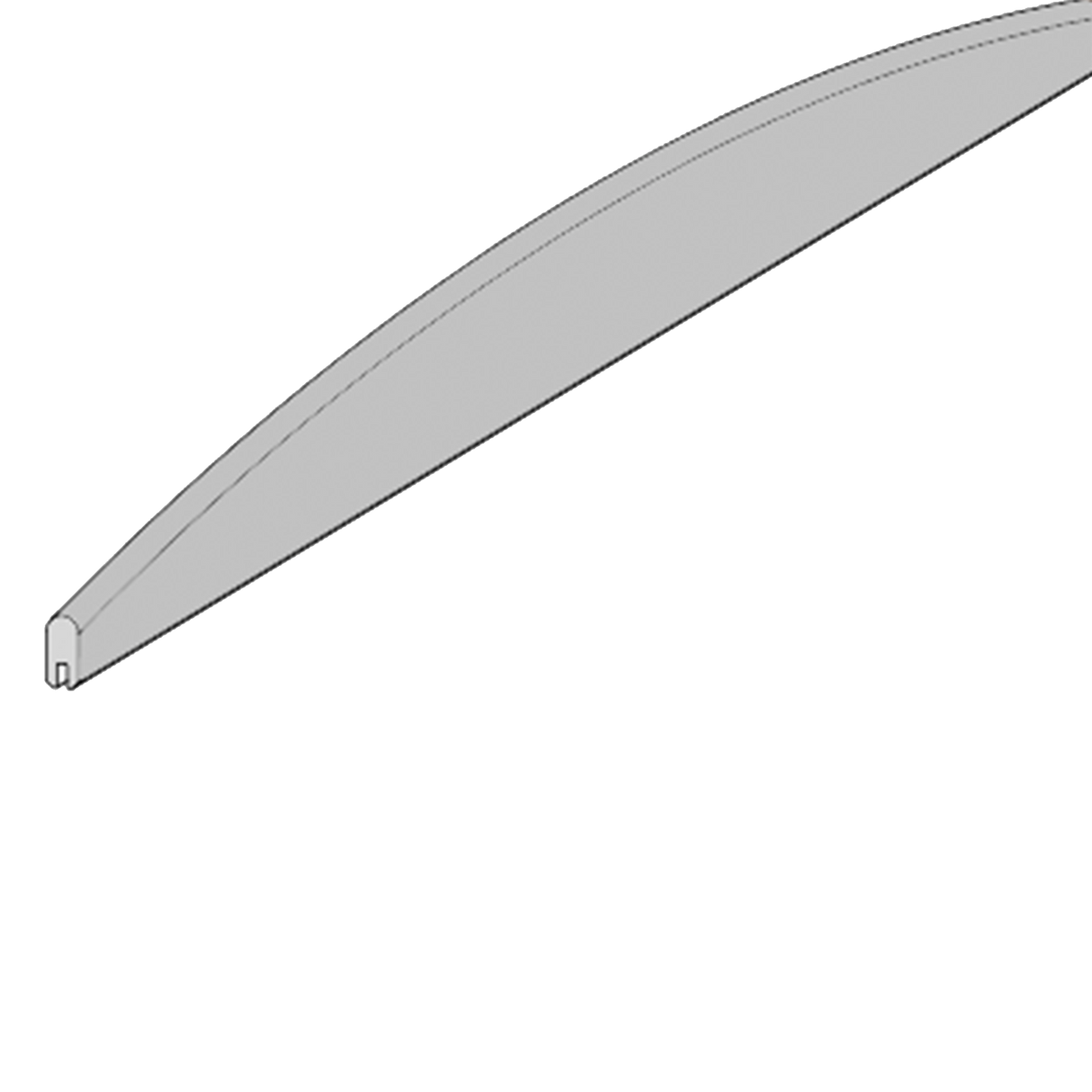 Buet top til profilhegn 2,2 x 120 x 200 cm