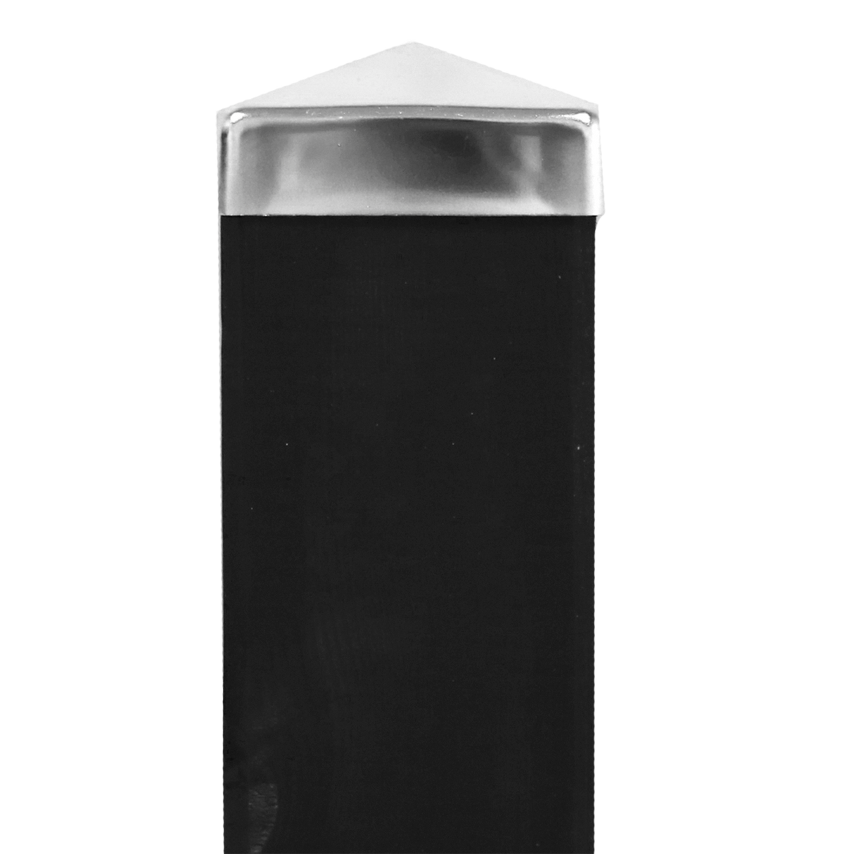 Stolpehat rustfri - 71 x 71 mm