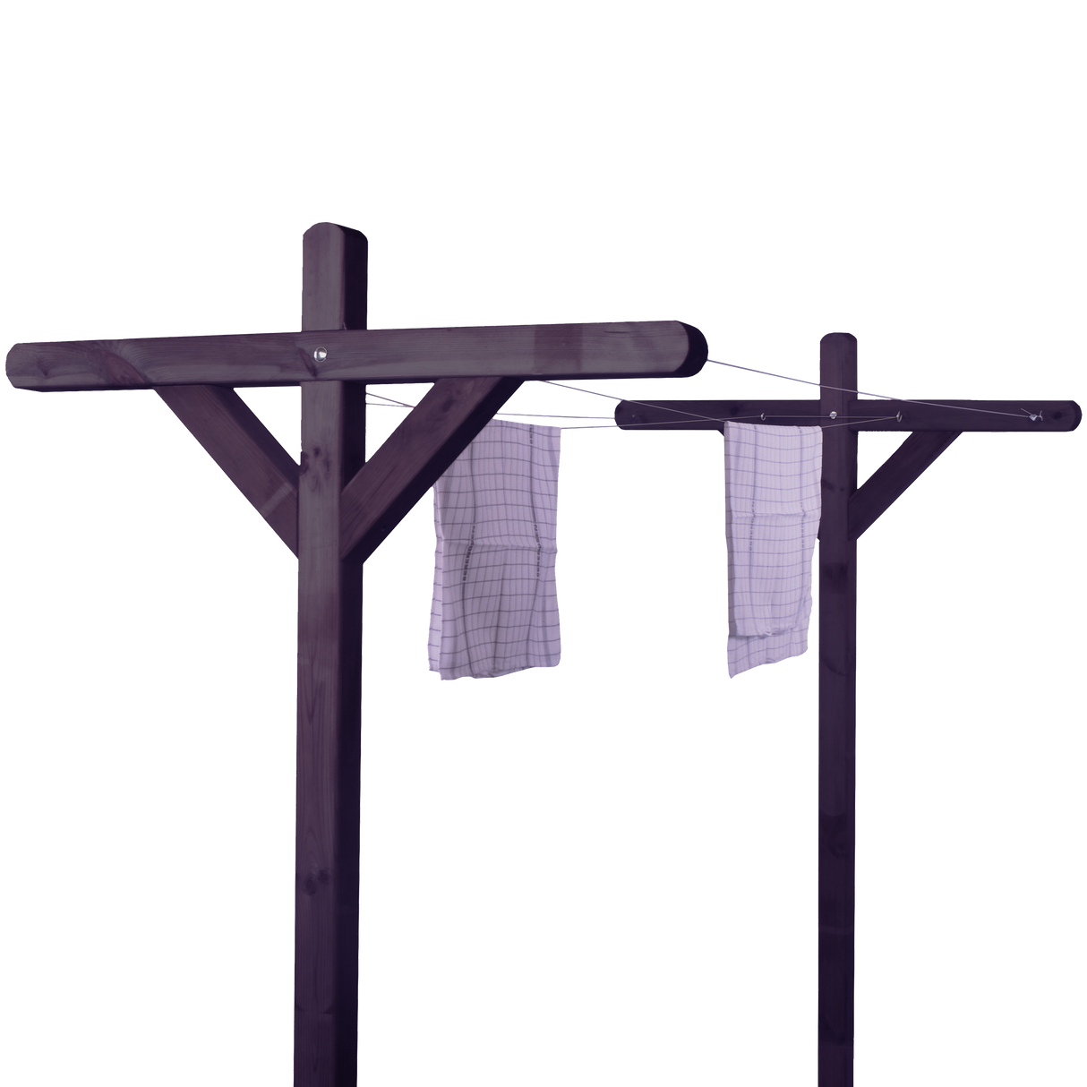 Tørrestativ trykimprægneret - sort grundmalet