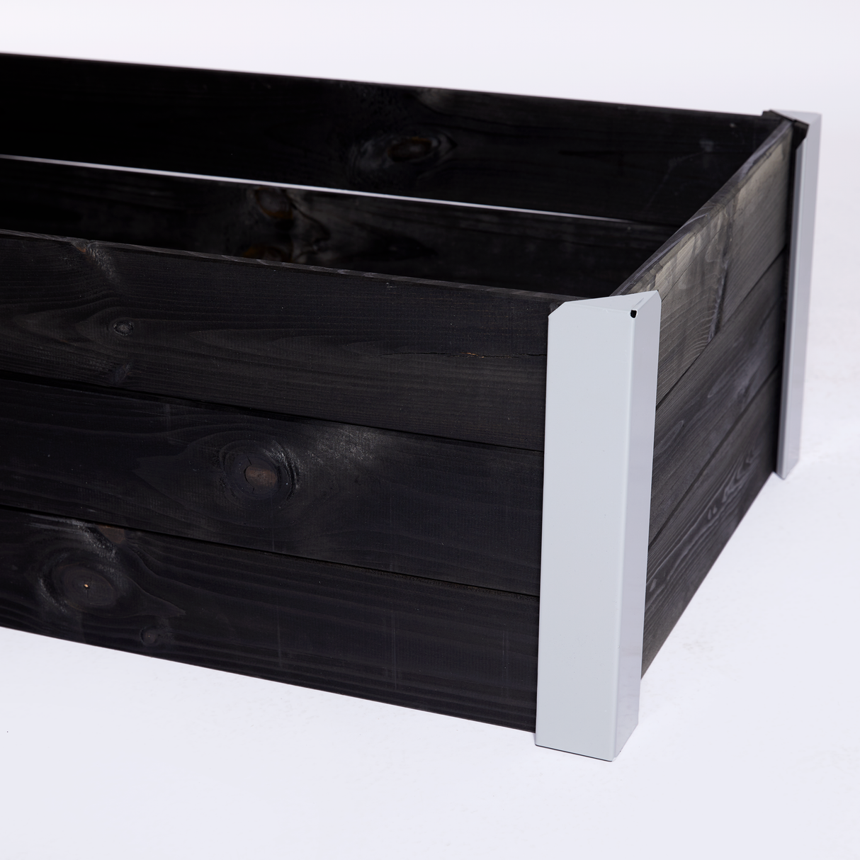 Kapilærskjuler gundmalet træ, sort med metalhjørner 33 x 93 x 53