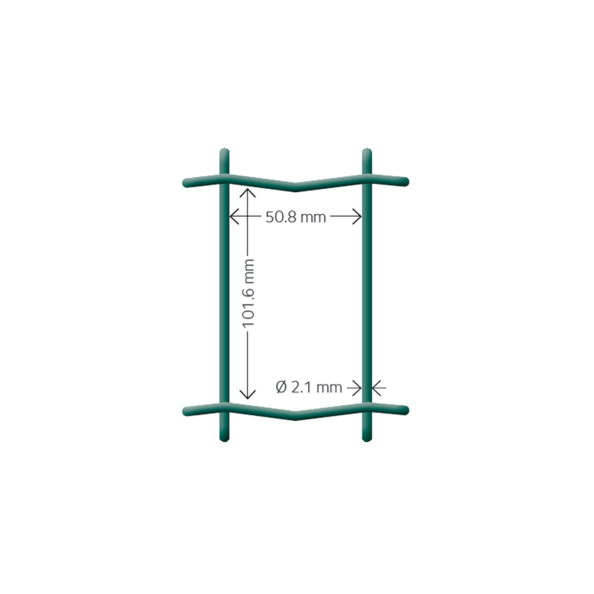Havehegn, maske 5 x 10 cm - 150 cm x 25 meter, grøn