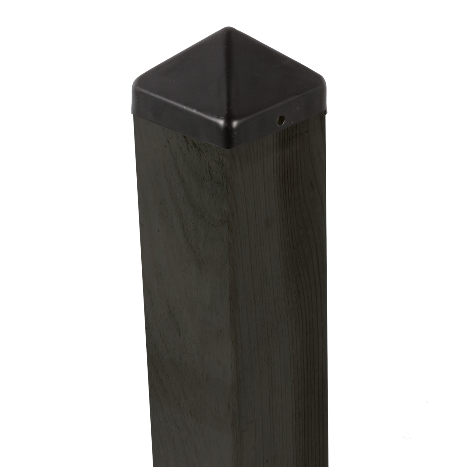 Stolpehat sort - 75 x 75 mm