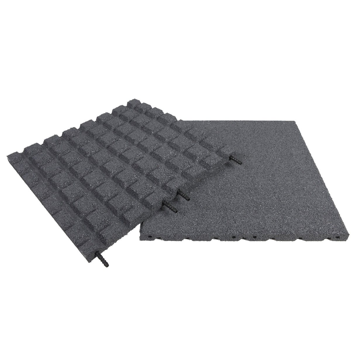 Gummiflise 500 x 500 x 30 mm sort