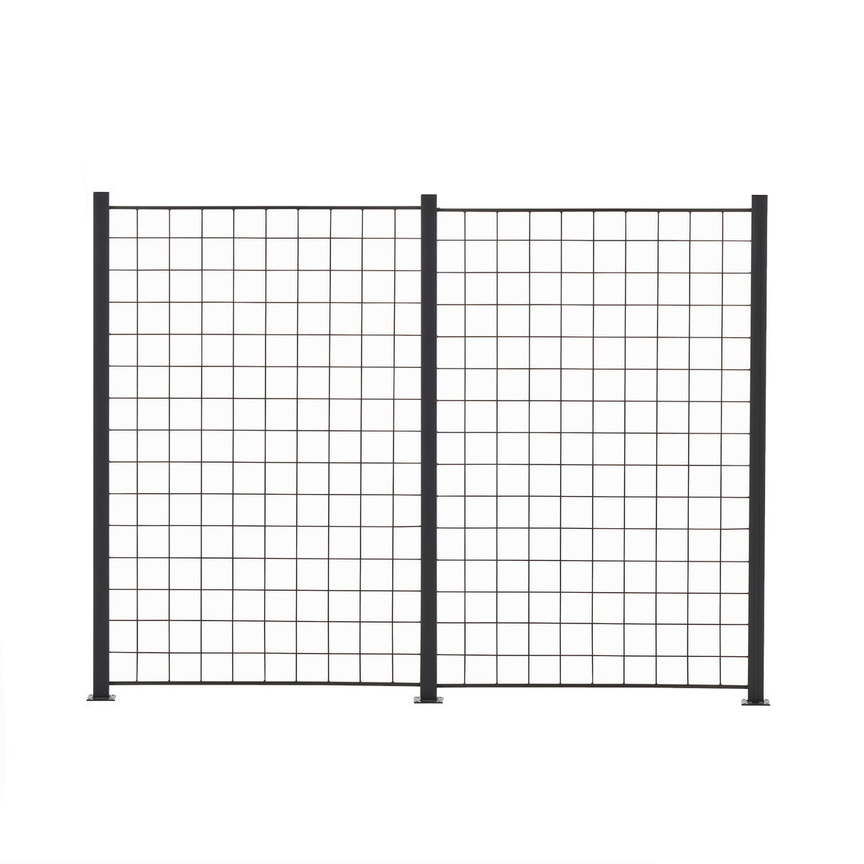 2 Fag espalier antracit grå 150 x 100 cm inkl. 3 alu stolper 158 cm