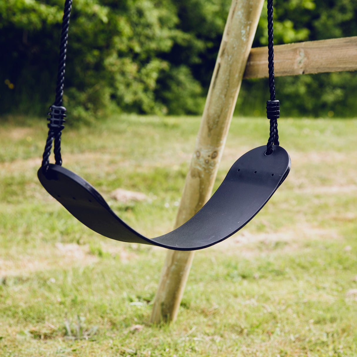 Blød gynge med reb - sort