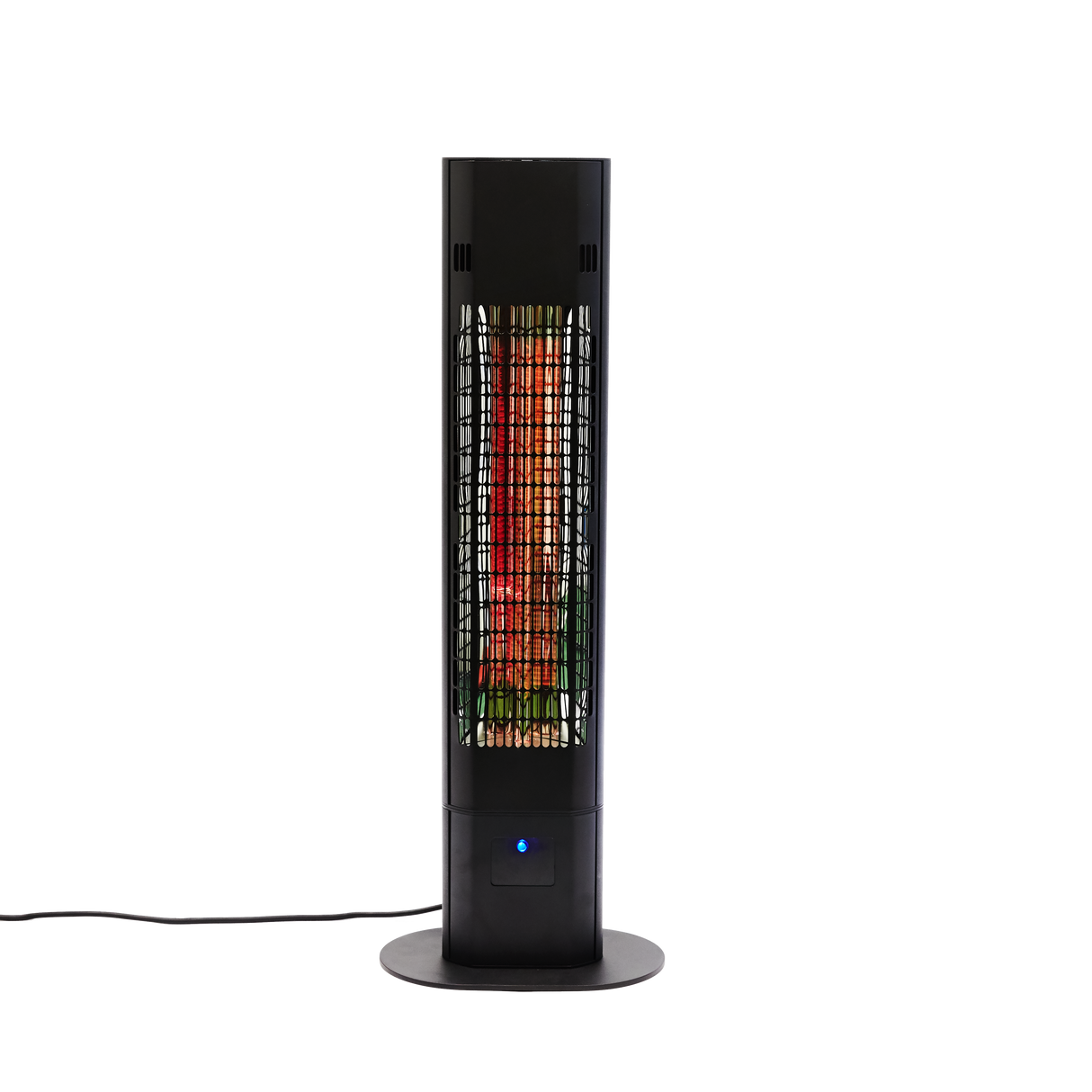 Terrassevarmer 1800W gulvmodel, remote, soft touch,, sort