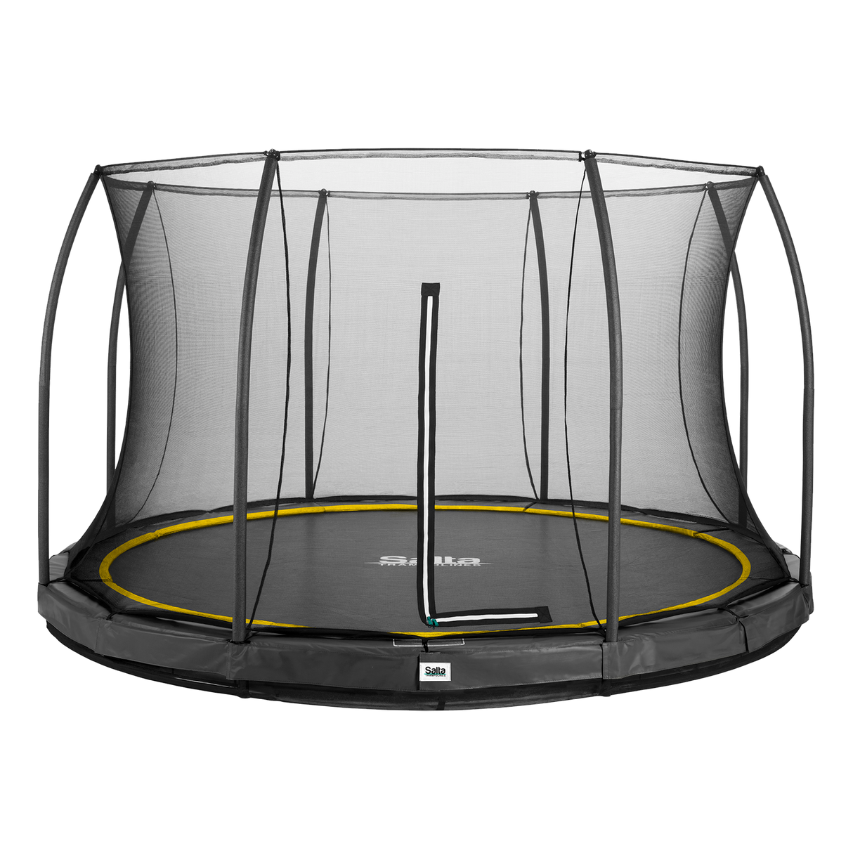 Trampolin Comfort Edition Ground Ø396 cm, sort inkl. sikkerhedsnet Salta
