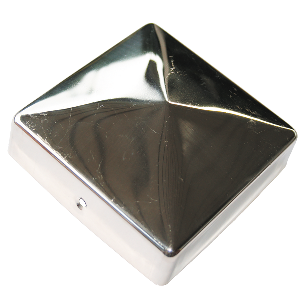 Stolpehat rustfri - 101 x 101 mm