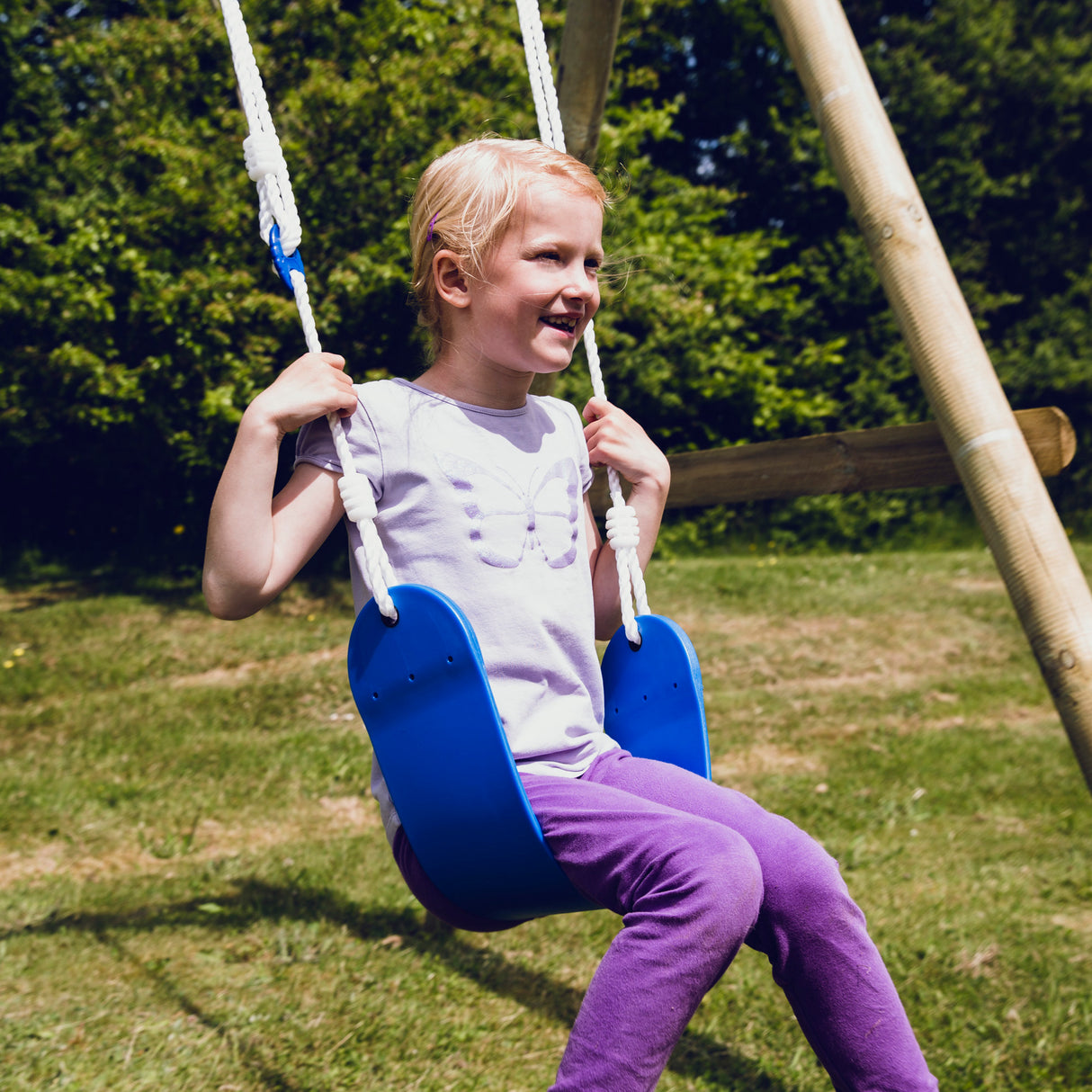 Blød gynge med reb - blå