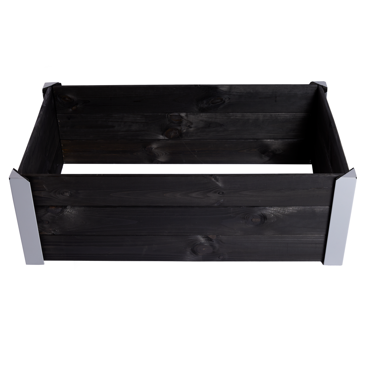 Kapilærskjuler gundmalet træ, sort med metalhjørner 33 x 93 x 53