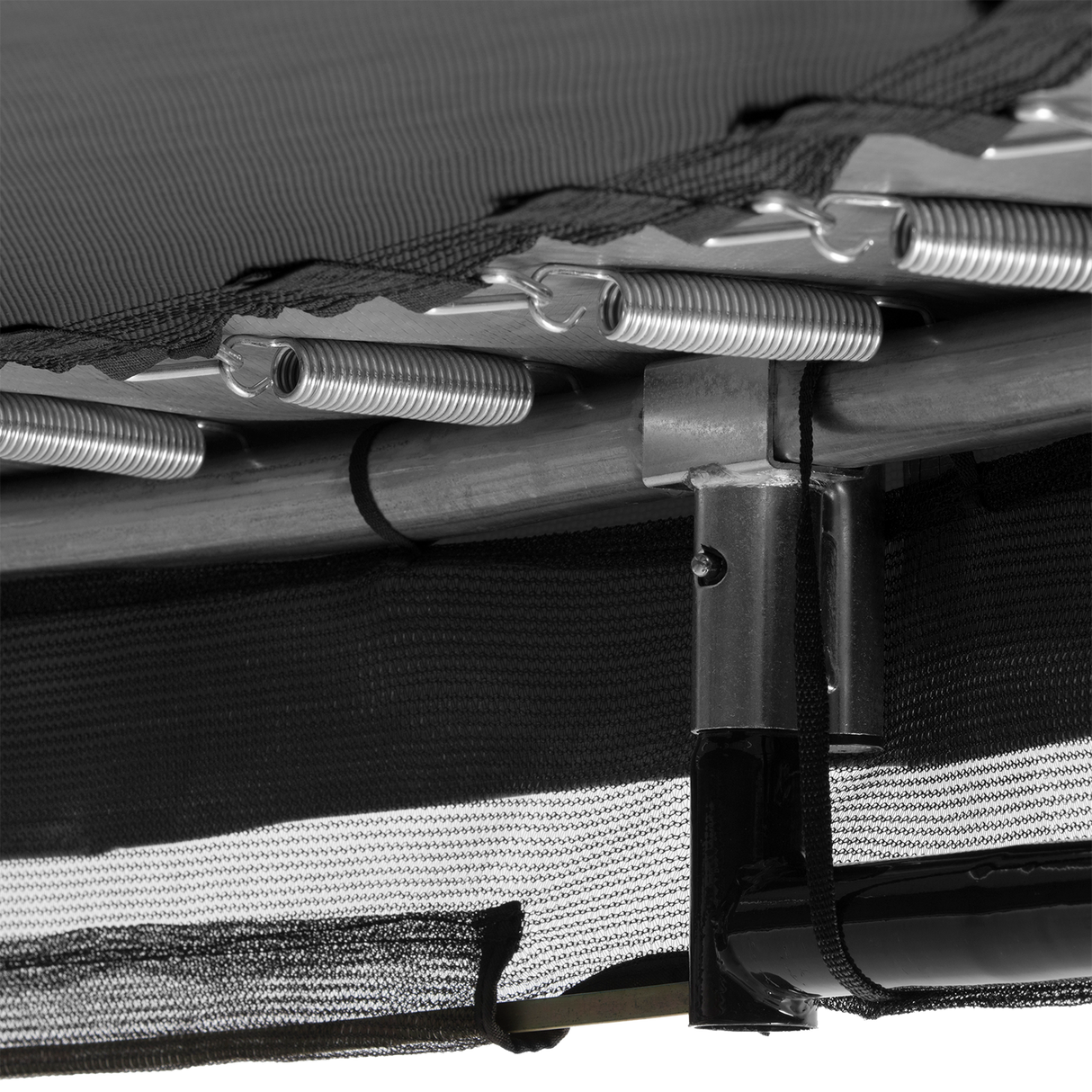 Trampolin Comfort Edition Ground Ø366 cm, sort inkl. sikkerhedsnet Salta