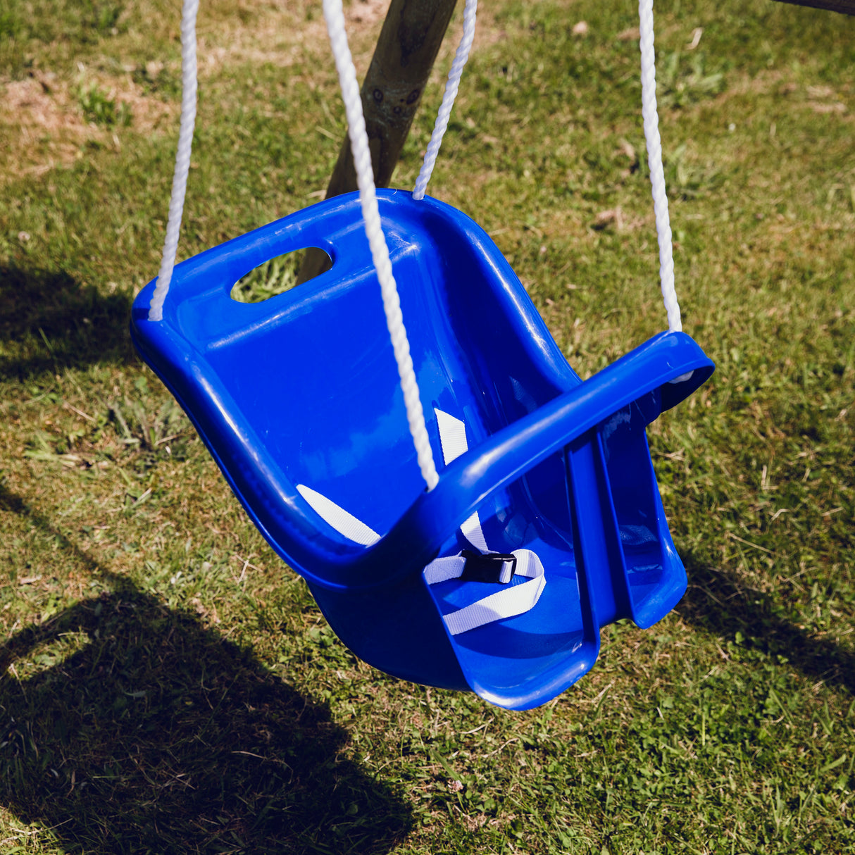 Babygynge med høj ryg - blå