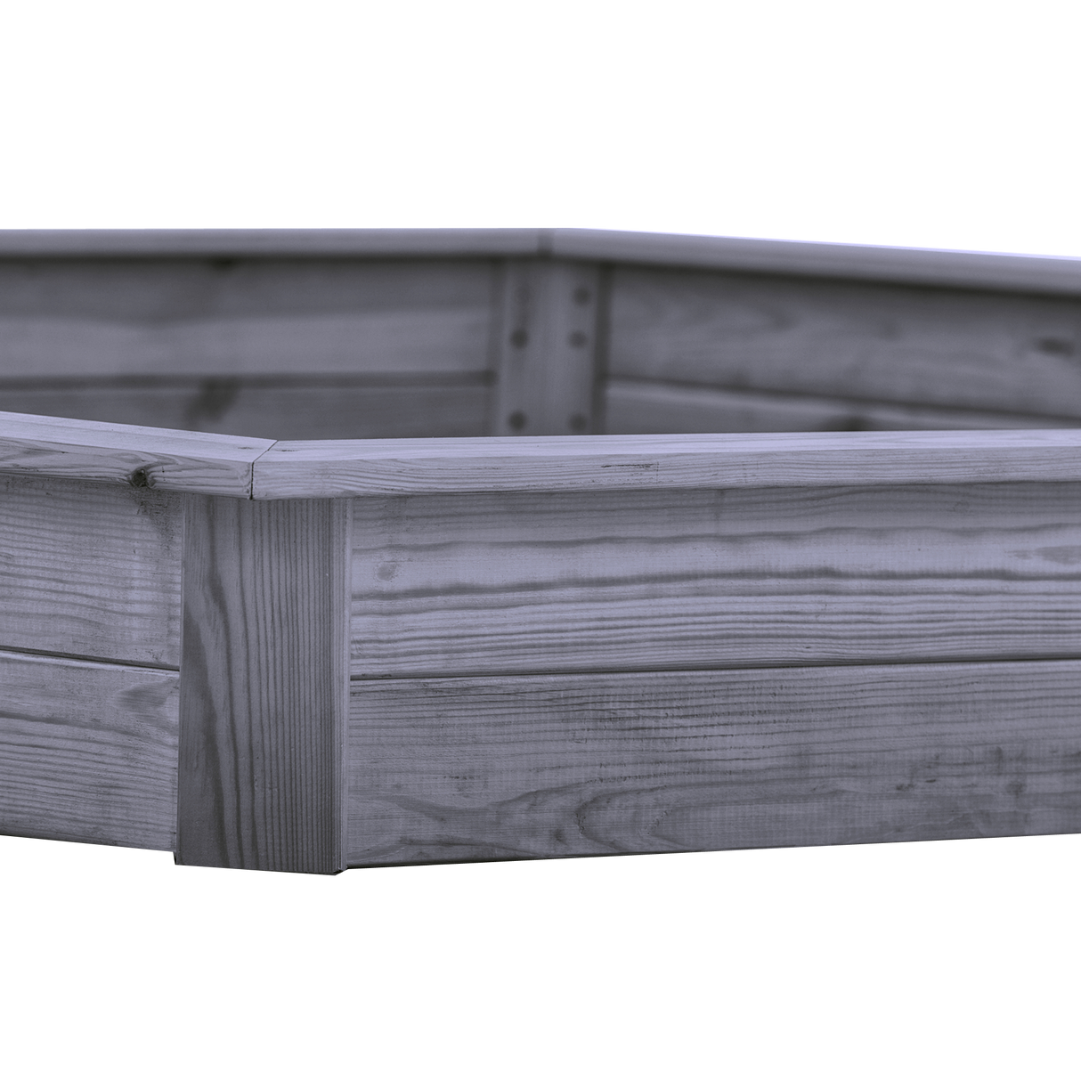 Sandkasse 6-kantet, grå, grundmalet