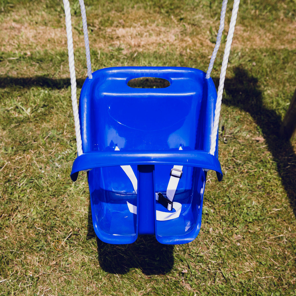 Babygynge med høj ryg - blå