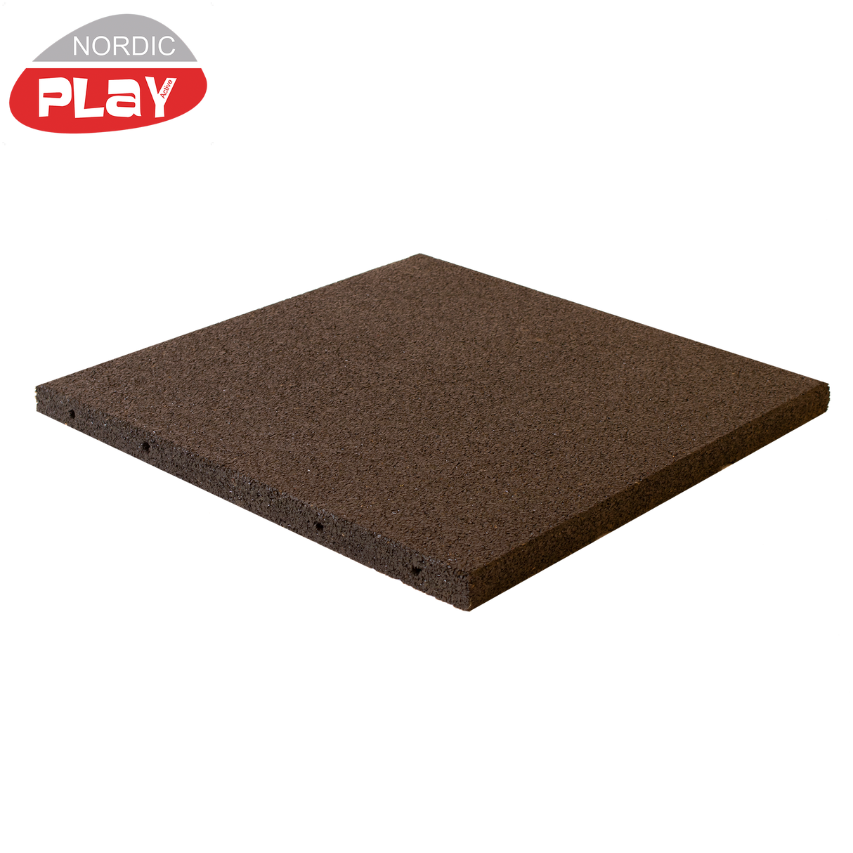 Gummiflise 500 x 500 x 30 mm sort