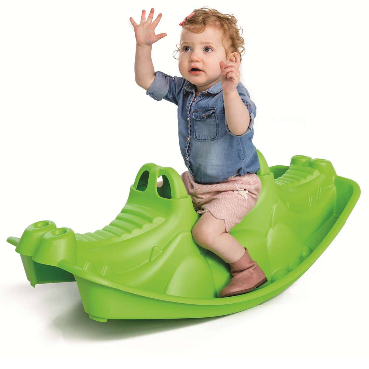 Plastvippe krokodille, grøn PARADISO TOYS