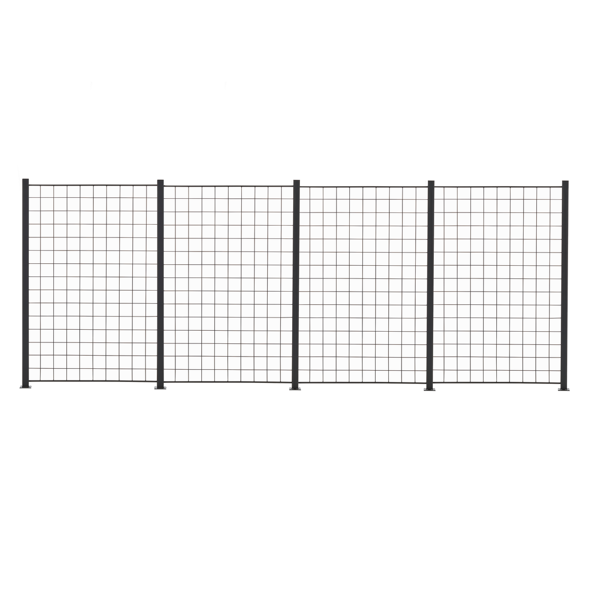 4 Fag espalier antracit grå 150 x 100 cm inkl. 5 alu stolper 158 cm