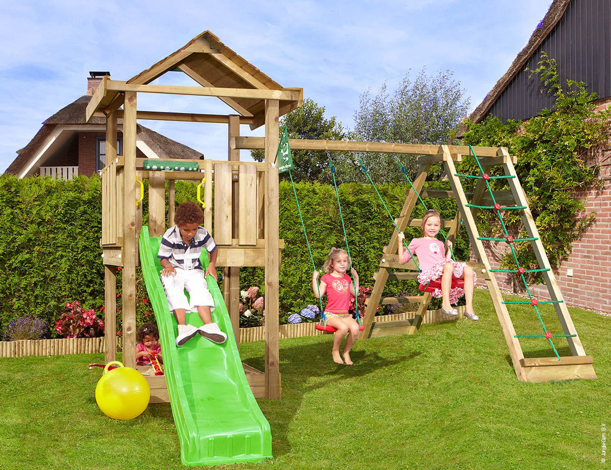 Legetårn Jungle Gym House 2.1 m/2-Climb Module 220 ekskl. rutschebane