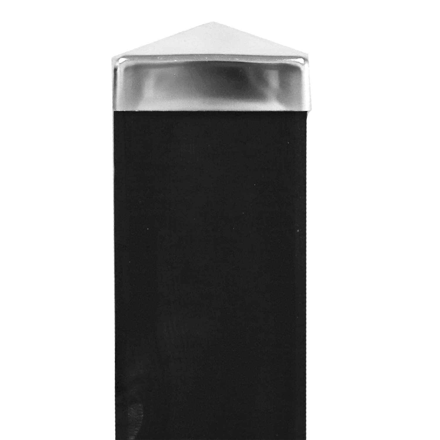 Stolpehat rustfri - 97 x 97 mm