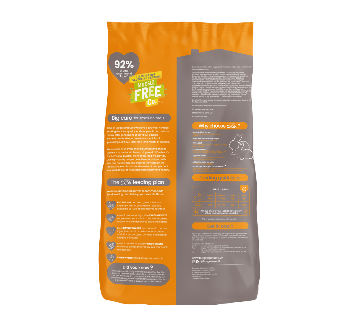 Excel indendørs kanin foder - 10kg