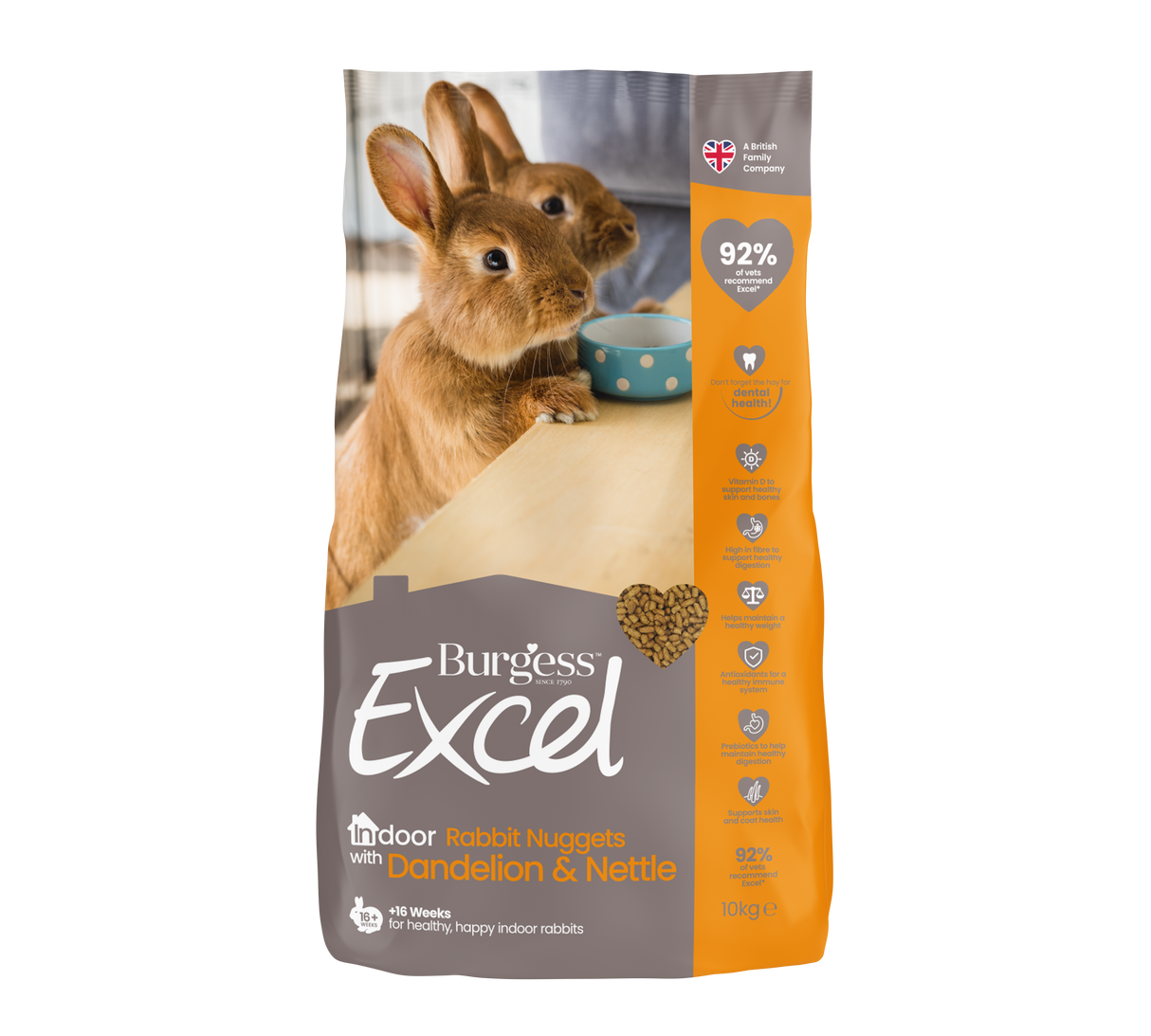 Excel indendørs kanin foder - 10kg