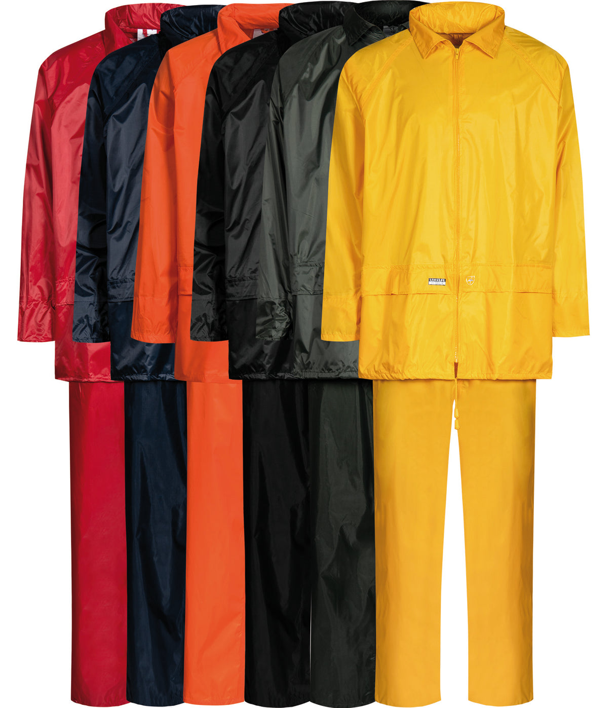 Regnsæt med jakke og bukser i polyester kvalitet - Hi-Vis Orange