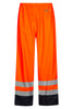 Hi-Vis regnbukser i PU kvalitet - Hi-Vis Orange / Navy