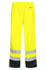 Hi-Vis regnbukser i PU kvalitet - Saturn Gul / Navy