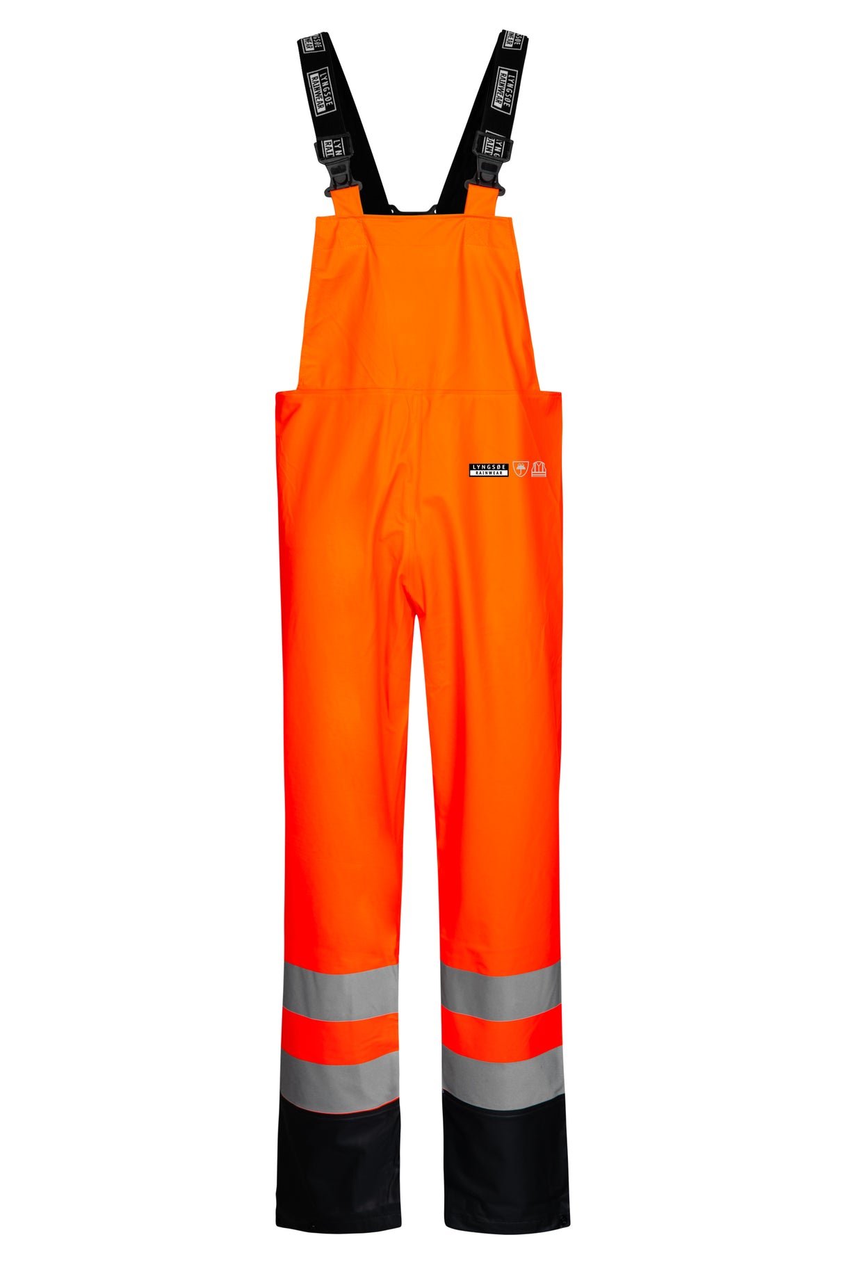 Hi-Vis regnoveralls i PU kvalitet - Hi-Vis Orange / Navy