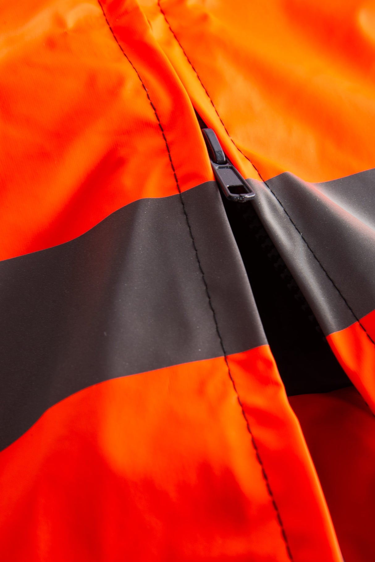 Hi-Vis vinterkedeldragt i PU kvalitet med quiltet foer - Hi-Vis Orange / Navy