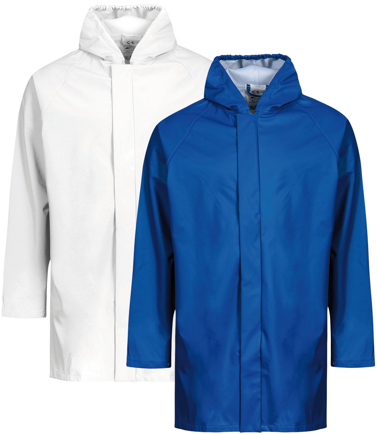 Rengøringsjakke i kraftig PU kvalitet - Hvid