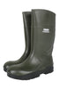 Lette, holdbare og behagelige sikkerheds støvler i PU kvalitet - Grøn / Sort