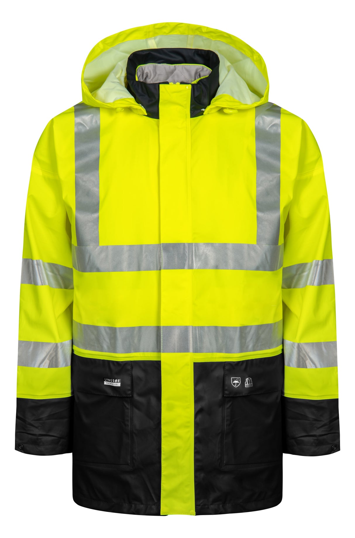 Hi-Vis vinterjakke i PU kvalitet - Saturn Gul / Navy