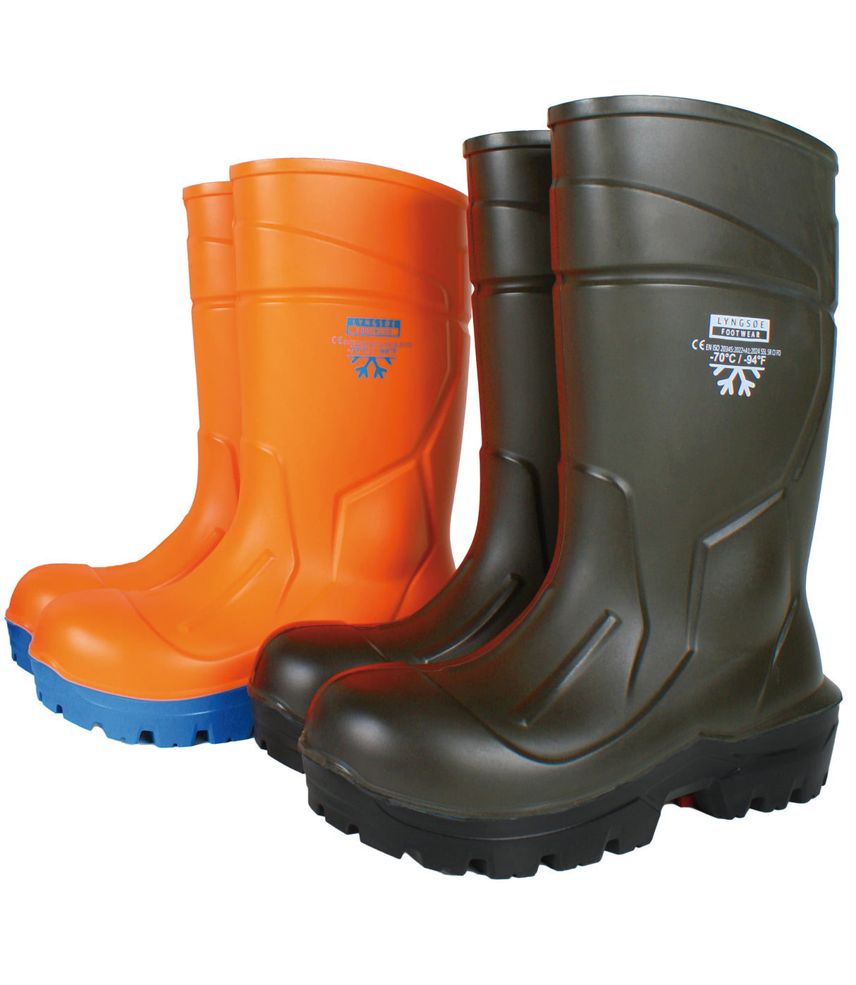 Lette, holdbare og behagelige termo sikkerheds støvler i PU kvalitet - Grøn / Sort