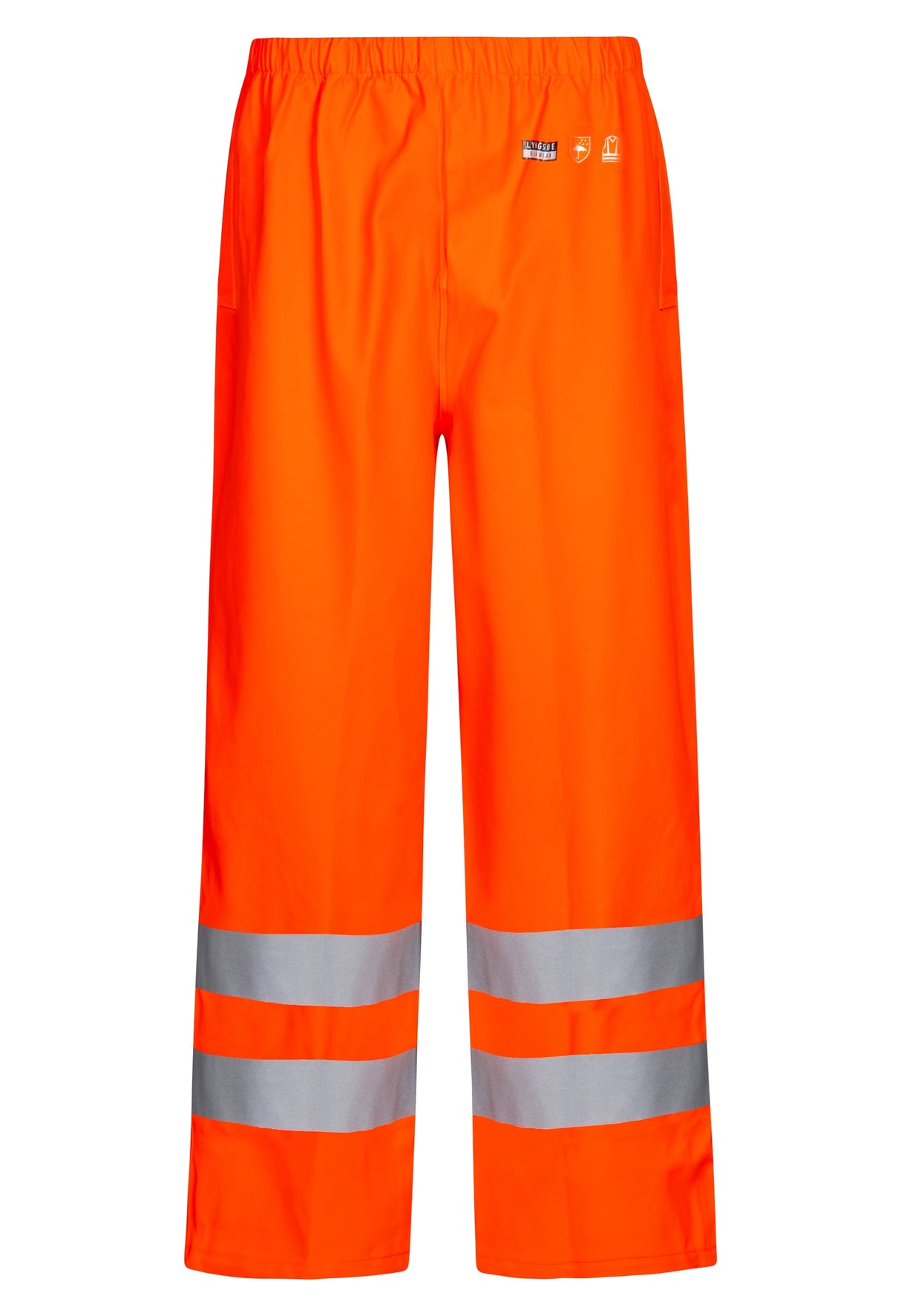Hi-Vis regnbukser i PU kvalitet - Hi-Vis Orange