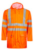 Hi-Vis regnjakke i PU kvalitet - Hi-Vis Orange