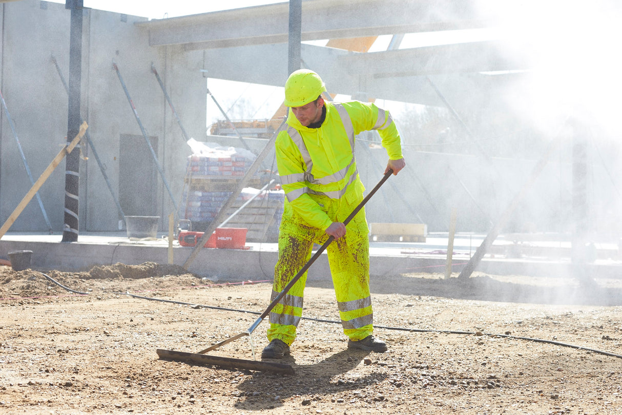 Hi-Vis regnjakke i PU kvalitet - Saturn Gul
