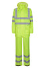 Hi-Vis regnsæt med jakke og bukser i polyester kvalitet - Saturn Gul