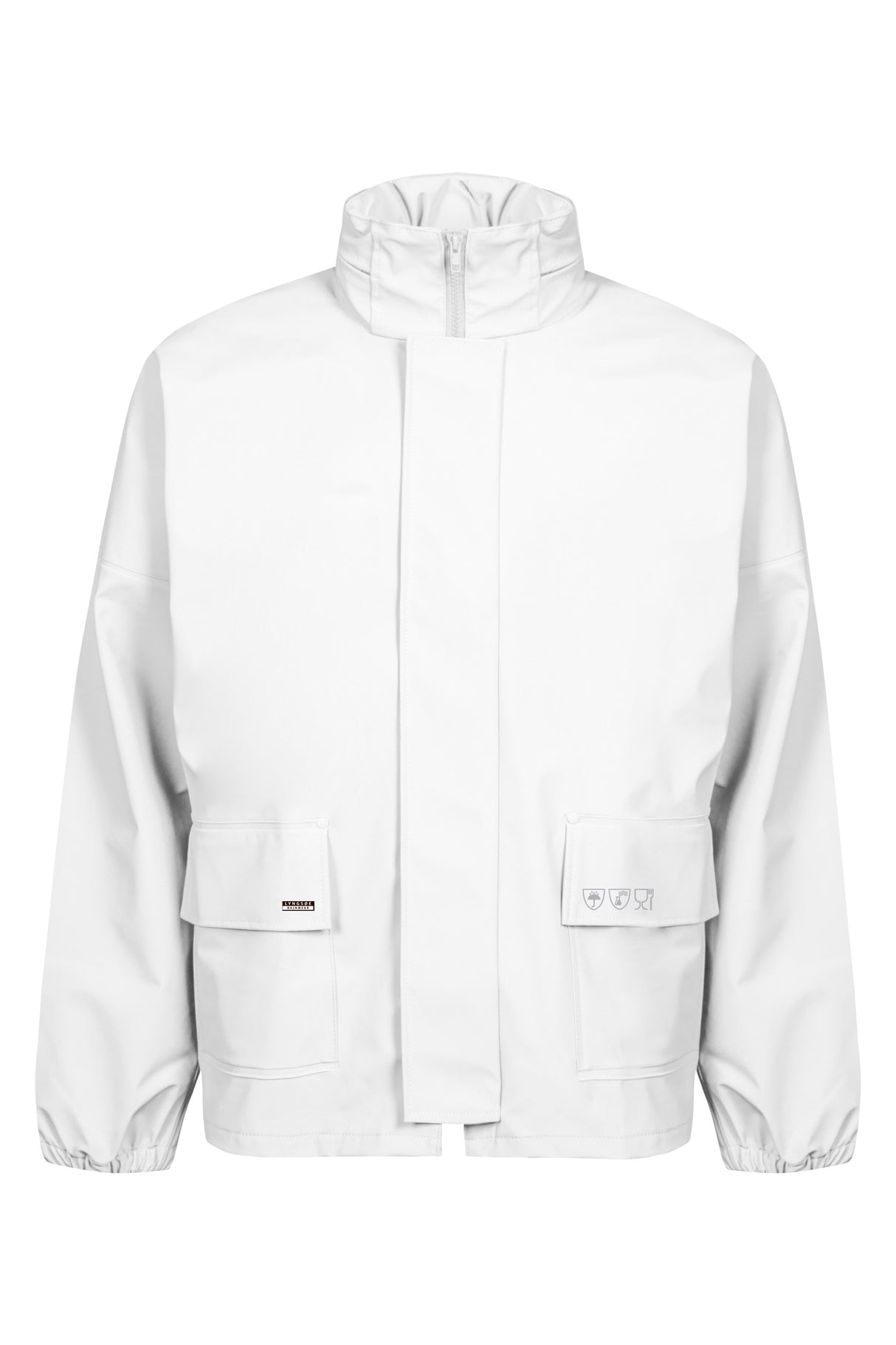 Rengøringsjakke i kraftig PU kvalitet - Hvid