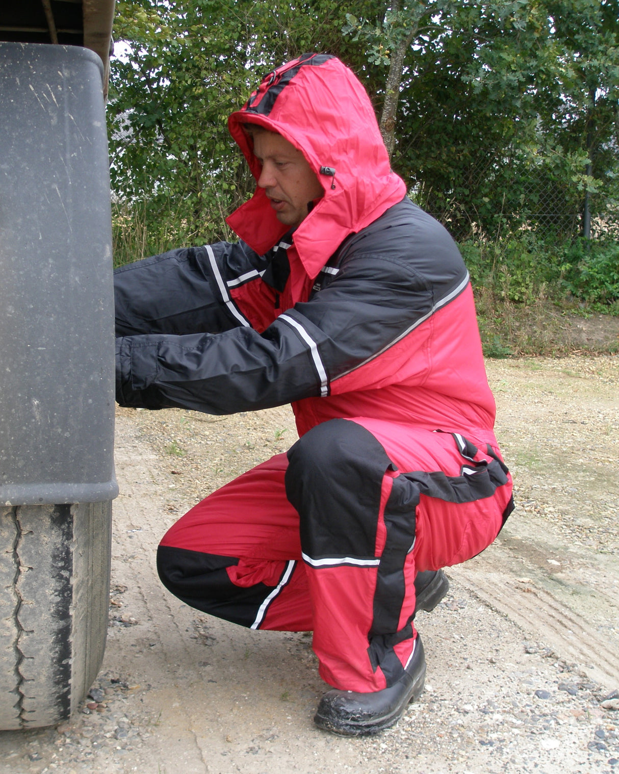 Vinterkedeldragt i god komfort og letvægtsmaterialer - Rød / Sort